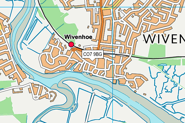 CO7 9BG map - OS VectorMap District (Ordnance Survey)