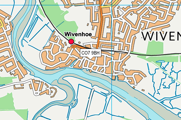 CO7 9BH map - OS VectorMap District (Ordnance Survey)