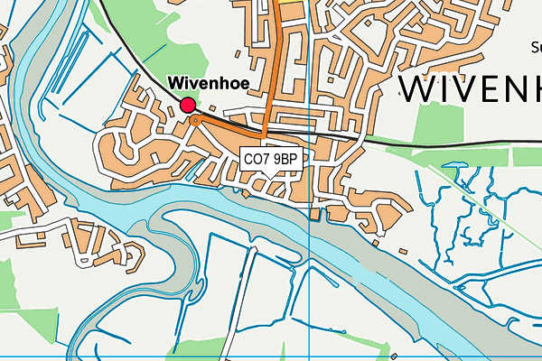 CO7 9BP map - OS VectorMap District (Ordnance Survey)