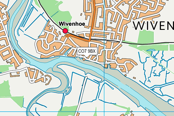 CO7 9BX map - OS VectorMap District (Ordnance Survey)