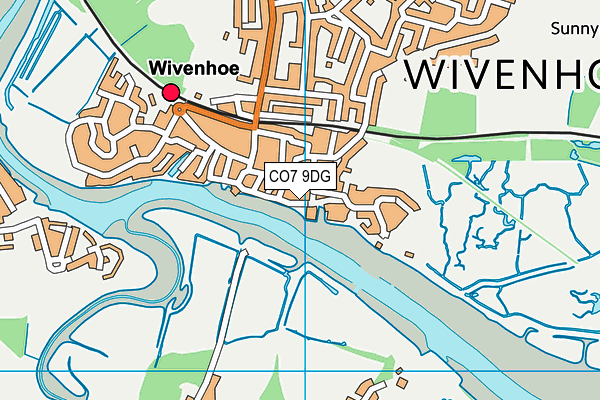 CO7 9DG map - OS VectorMap District (Ordnance Survey)