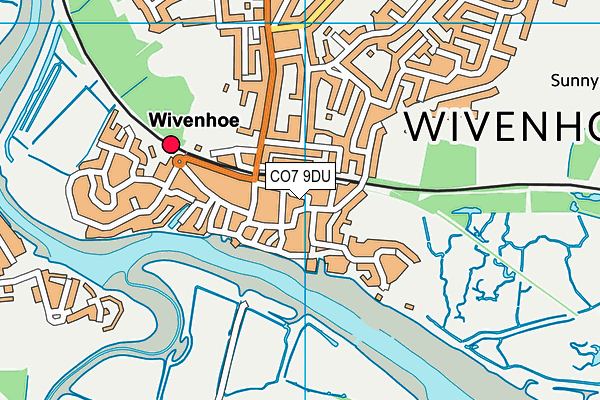 CO7 9DU map - OS VectorMap District (Ordnance Survey)