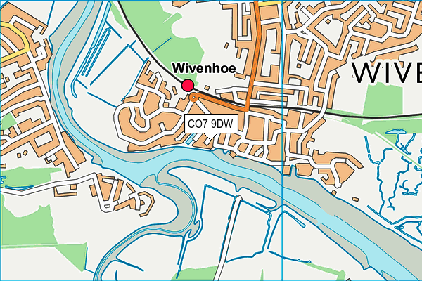 CO7 9DW map - OS VectorMap District (Ordnance Survey)
