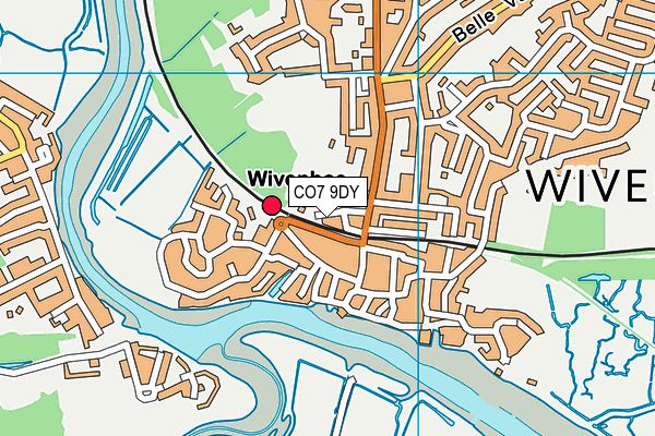 CO7 9DY map - OS VectorMap District (Ordnance Survey)