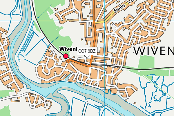 CO7 9DZ map - OS VectorMap District (Ordnance Survey)