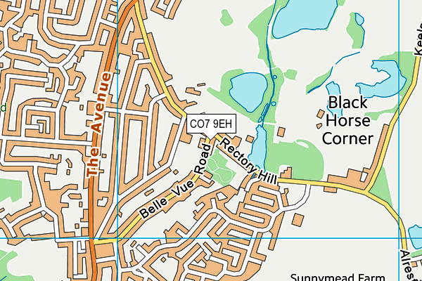 CO7 9EH map - OS VectorMap District (Ordnance Survey)