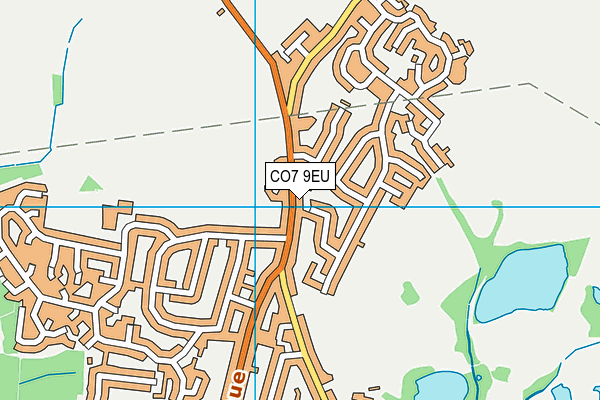 CO7 9EU map - OS VectorMap District (Ordnance Survey)