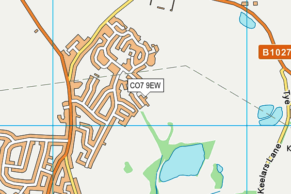 CO7 9EW map - OS VectorMap District (Ordnance Survey)