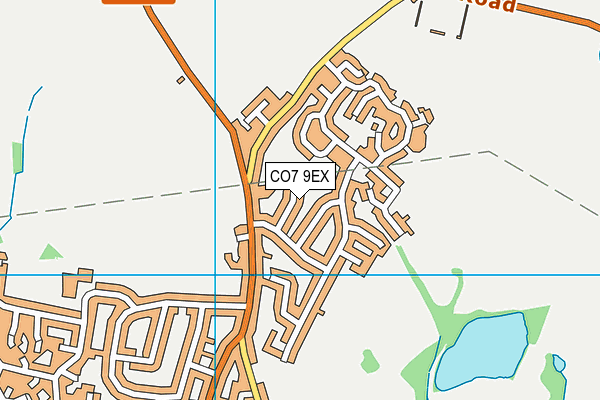 CO7 9EX map - OS VectorMap District (Ordnance Survey)