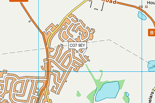 CO7 9EY map - OS VectorMap District (Ordnance Survey)