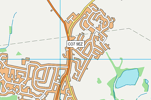 CO7 9EZ map - OS VectorMap District (Ordnance Survey)