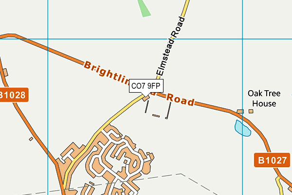 CO7 9FP map - OS VectorMap District (Ordnance Survey)