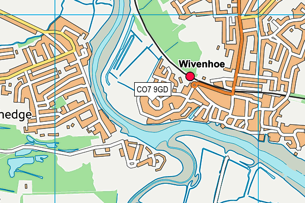 CO7 9GD map - OS VectorMap District (Ordnance Survey)