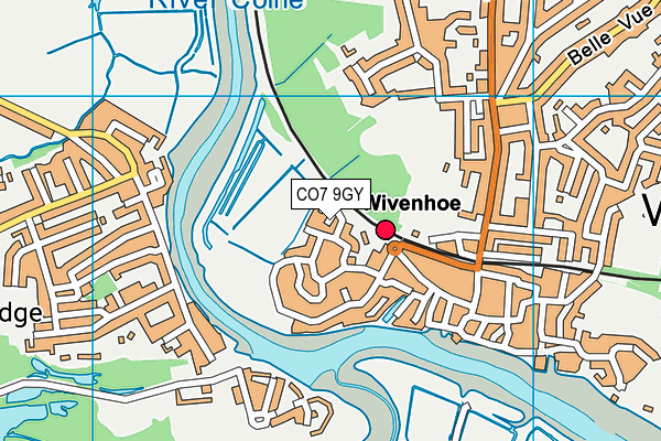 CO7 9GY map - OS VectorMap District (Ordnance Survey)
