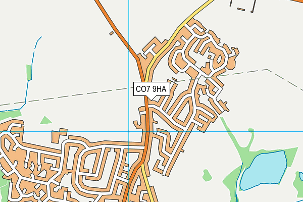 CO7 9HA map - OS VectorMap District (Ordnance Survey)