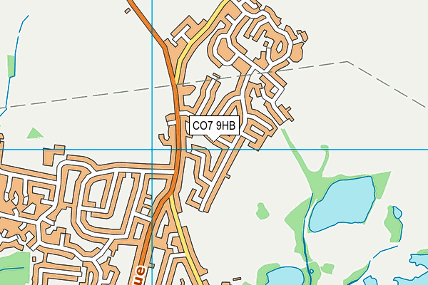 CO7 9HB map - OS VectorMap District (Ordnance Survey)
