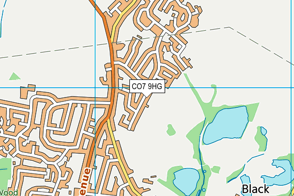 CO7 9HG map - OS VectorMap District (Ordnance Survey)