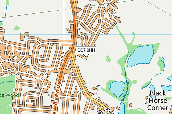 CO7 9HH map - OS VectorMap District (Ordnance Survey)