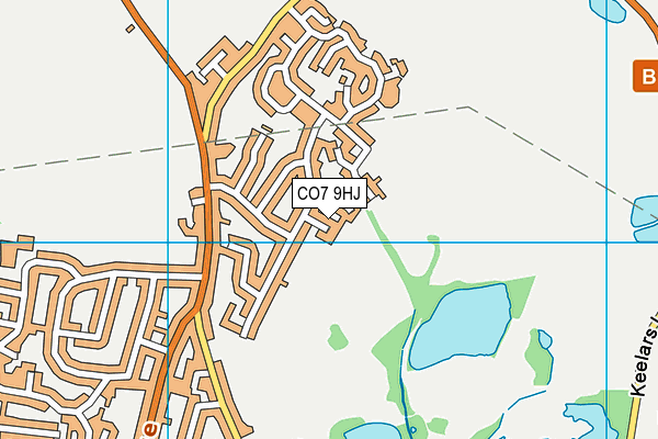 CO7 9HJ map - OS VectorMap District (Ordnance Survey)