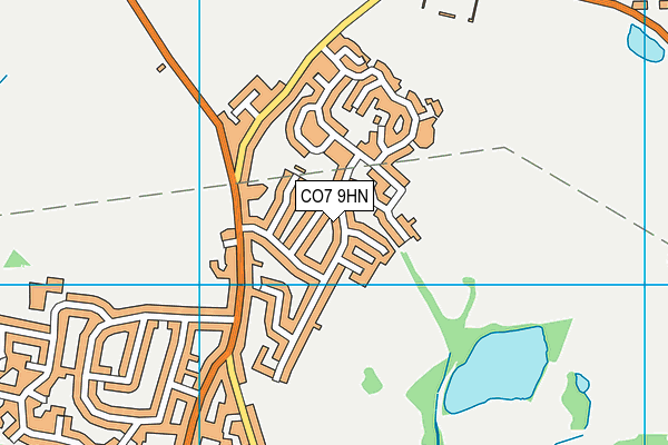 CO7 9HN map - OS VectorMap District (Ordnance Survey)