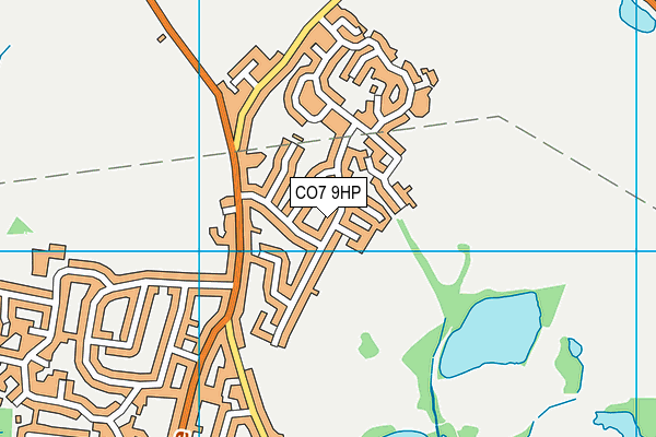 CO7 9HP map - OS VectorMap District (Ordnance Survey)