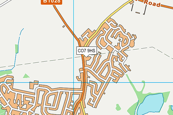 CO7 9HS map - OS VectorMap District (Ordnance Survey)