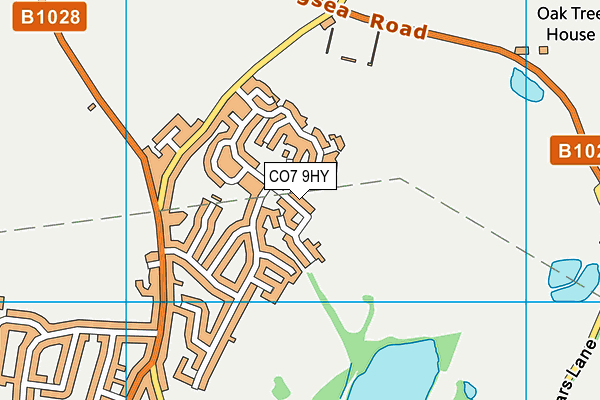 CO7 9HY map - OS VectorMap District (Ordnance Survey)