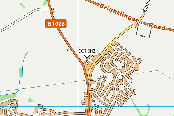 CO7 9HZ map - OS VectorMap District (Ordnance Survey)