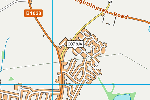 CO7 9JA map - OS VectorMap District (Ordnance Survey)