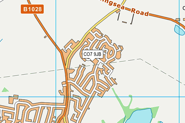 CO7 9JB map - OS VectorMap District (Ordnance Survey)