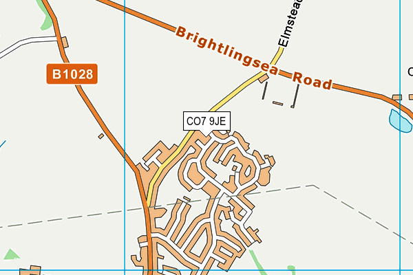 CO7 9JE map - OS VectorMap District (Ordnance Survey)