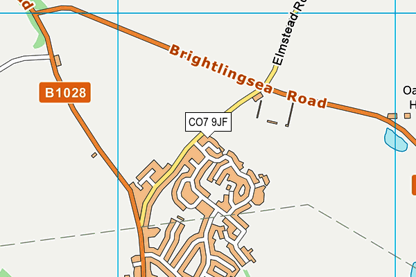 CO7 9JF map - OS VectorMap District (Ordnance Survey)
