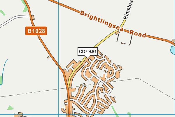 CO7 9JG map - OS VectorMap District (Ordnance Survey)