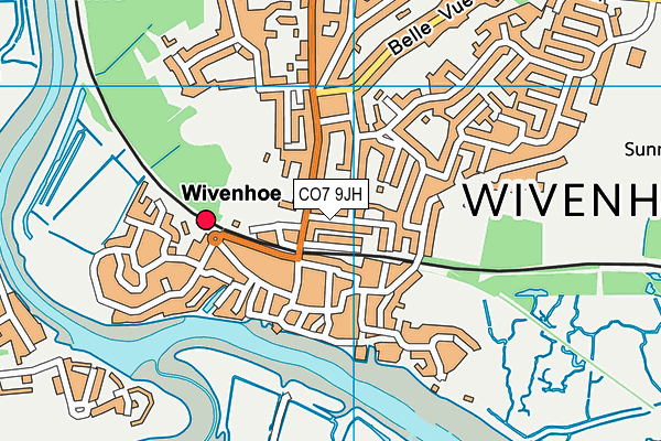 CO7 9JH map - OS VectorMap District (Ordnance Survey)