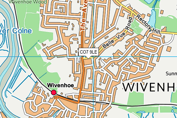 CO7 9LE map - OS VectorMap District (Ordnance Survey)