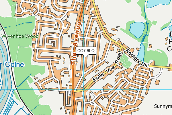 CO7 9LQ map - OS VectorMap District (Ordnance Survey)