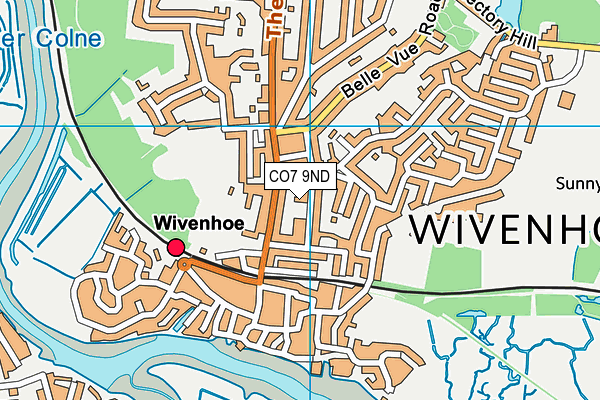 CO7 9ND map - OS VectorMap District (Ordnance Survey)