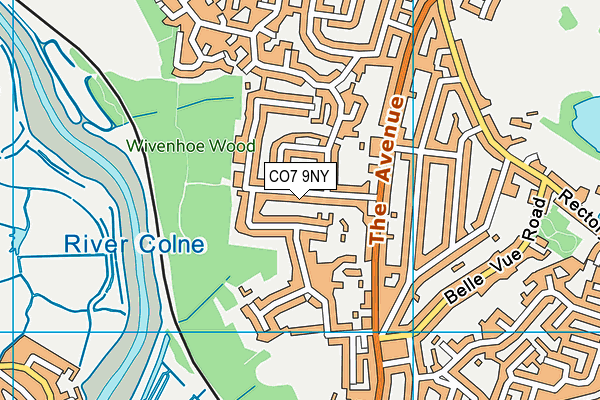 CO7 9NY map - OS VectorMap District (Ordnance Survey)