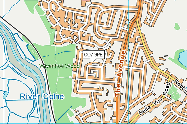 CO7 9PE map - OS VectorMap District (Ordnance Survey)