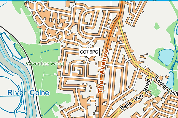 CO7 9PG map - OS VectorMap District (Ordnance Survey)