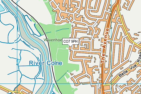 CO7 9PH map - OS VectorMap District (Ordnance Survey)