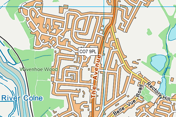 CO7 9PL map - OS VectorMap District (Ordnance Survey)