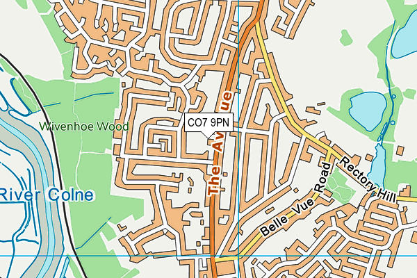 CO7 9PN map - OS VectorMap District (Ordnance Survey)