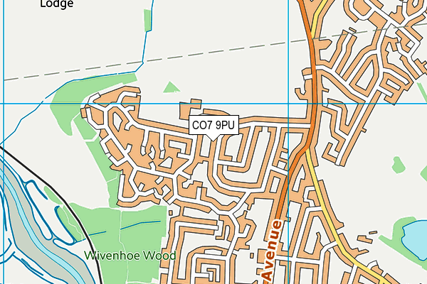 CO7 9PU map - OS VectorMap District (Ordnance Survey)