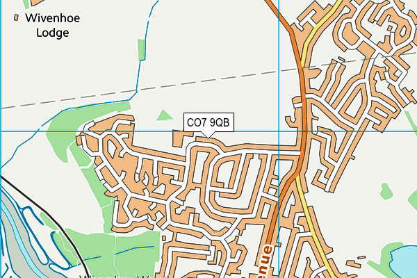 CO7 9QB map - OS VectorMap District (Ordnance Survey)