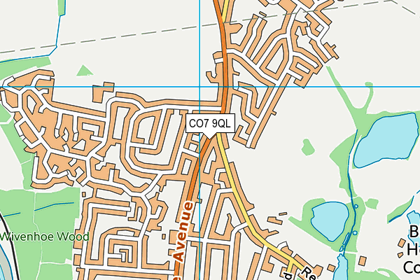 CO7 9QL map - OS VectorMap District (Ordnance Survey)
