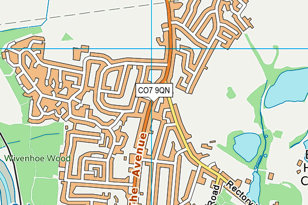 CO7 9QN map - OS VectorMap District (Ordnance Survey)