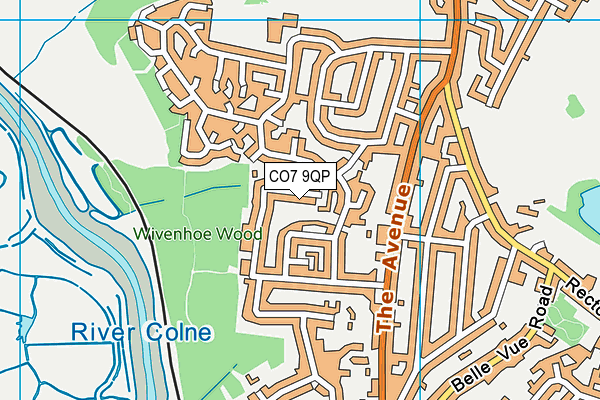 CO7 9QP map - OS VectorMap District (Ordnance Survey)