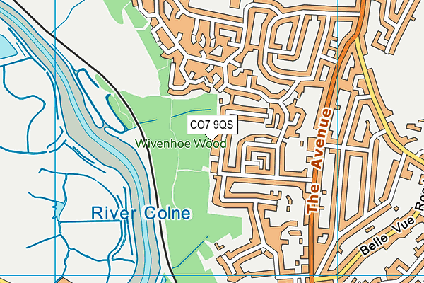 CO7 9QS map - OS VectorMap District (Ordnance Survey)