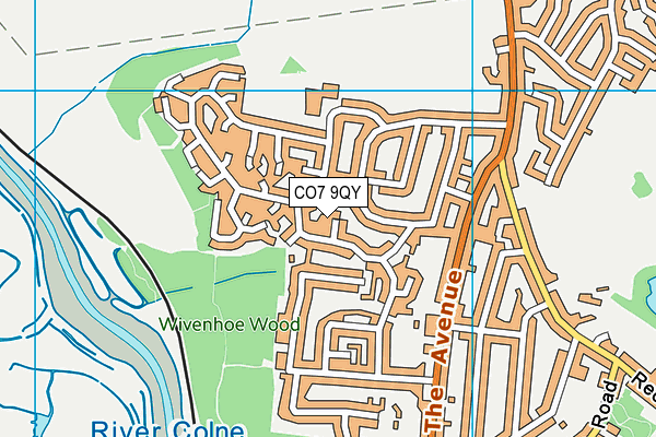 CO7 9QY map - OS VectorMap District (Ordnance Survey)